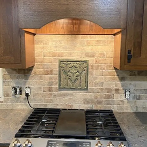 Brick tile kitchen backsplash in MI 